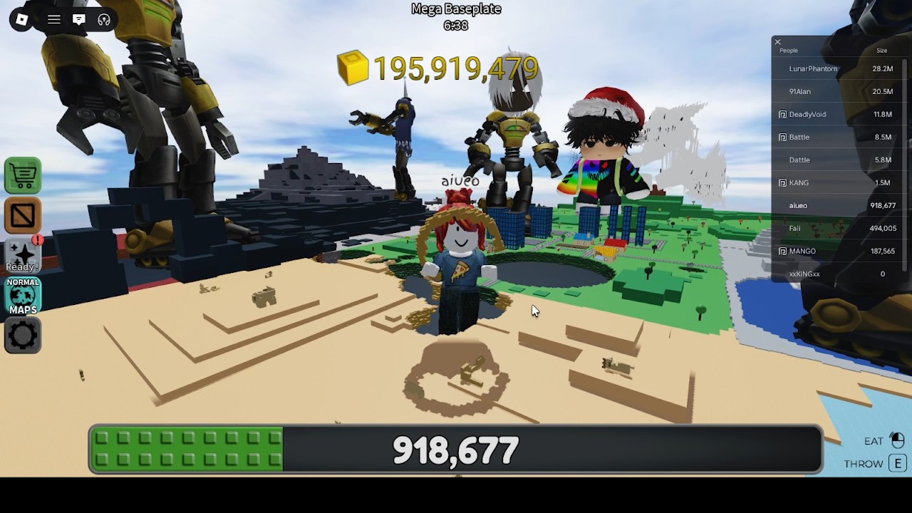 level pemain diatas rata rata di server ini EAT THE WORLD ROBLOX