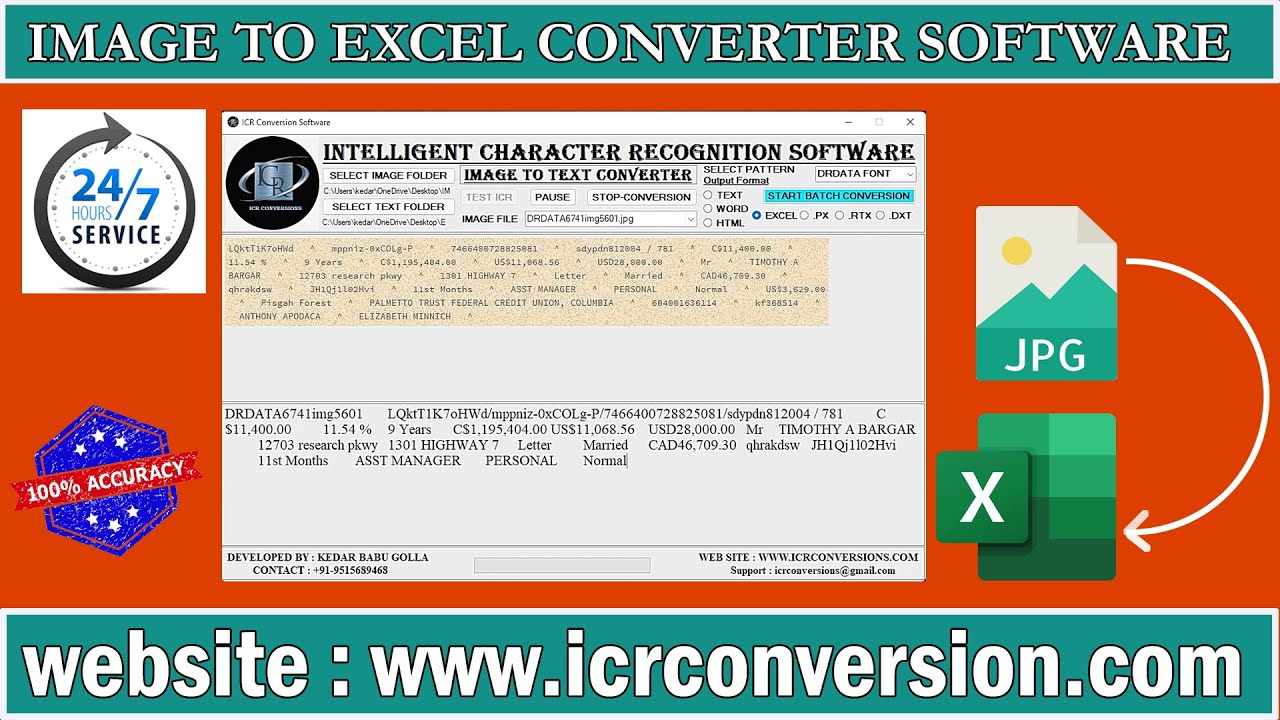 Image to Excel Converter App|Image to Excel Conversion Software for pc  ICR Image to Excel Converter