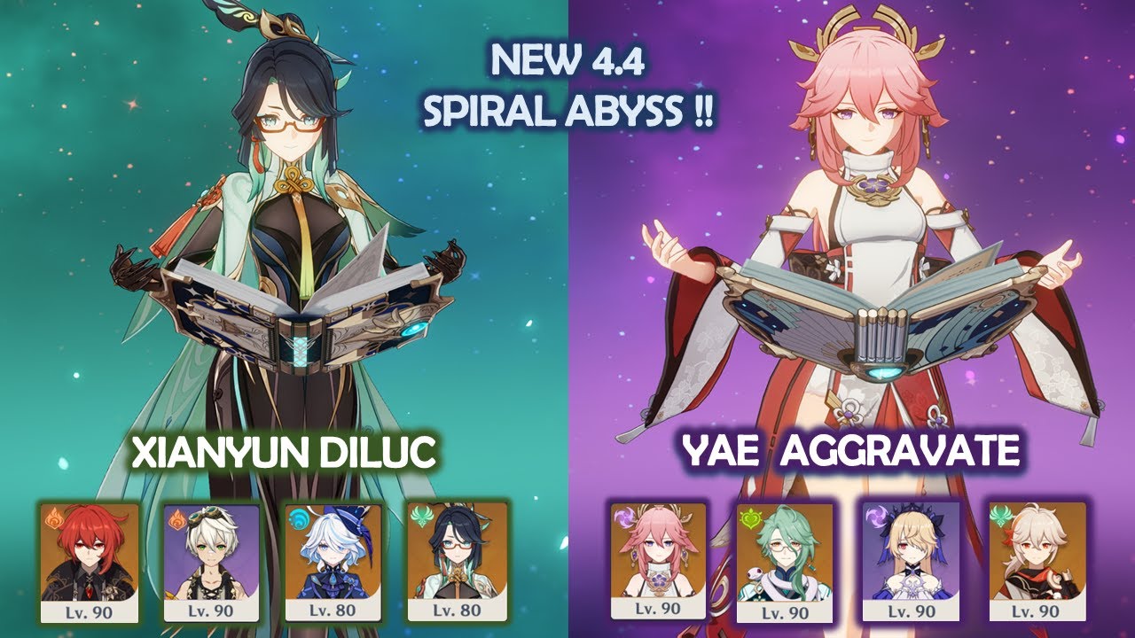 New 4.4 Spiral Abyss!! Xianyun Diluc & Yae Aggravate - Genshin Impact