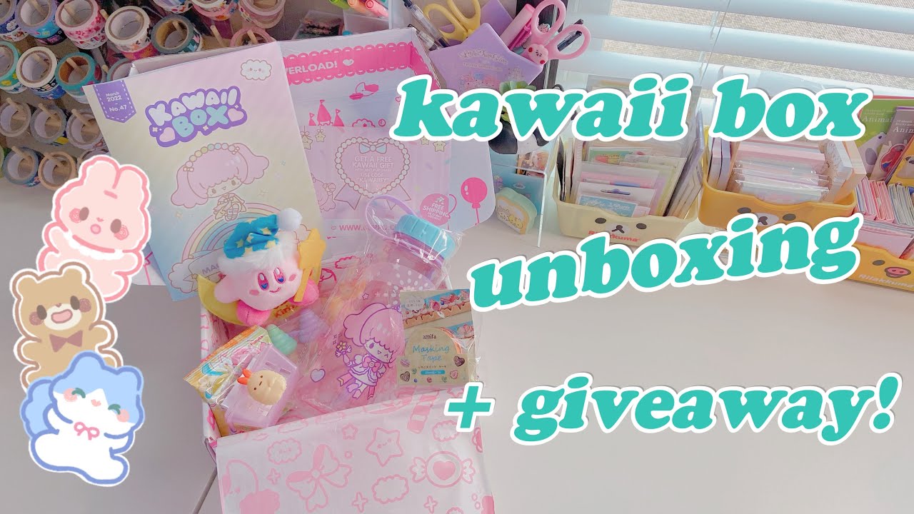🌸 kawaii box unboxing | review + giveaway CLOSED  #kawaiibox #kawaii #giveaway