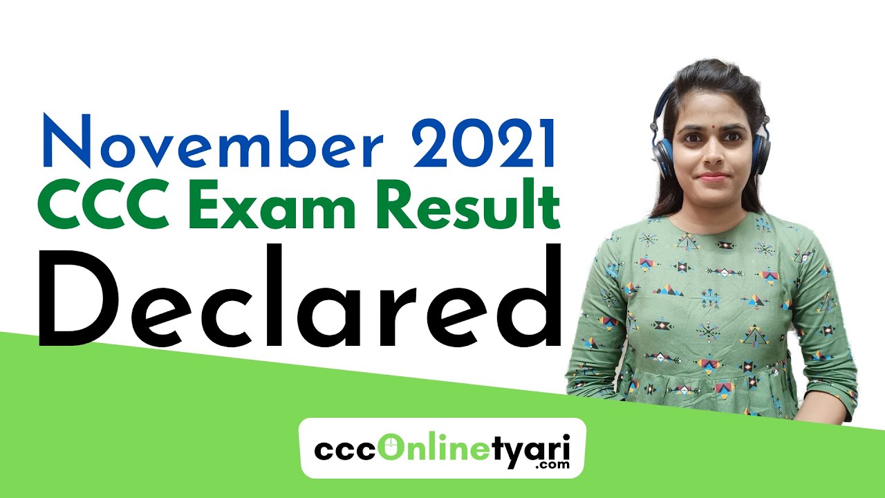 CCC November 2021 Exam Result is Declared | CCC Online Tyari