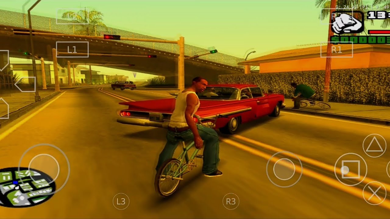 Grand Theft Auto: San Andreas Enhanced HD Edition Gameplay AetherSx2 Emulator Android Poco F5
