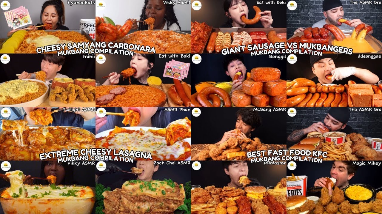ASMR | 1 HOUR ULTIMATE SATISFYING BIG BITES MUKBANG COMPILATION PART 6 |