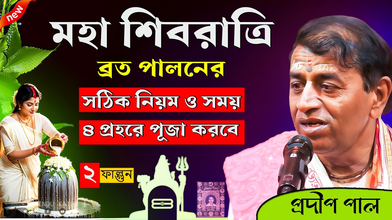 মহা শিবরাত্রি ব্রত পালনের সঠিক নিয়ম ও সময় ! প্রদীপ পাল কীর্তন ! Pradip Pal Kirtan ! Shivratri 2026