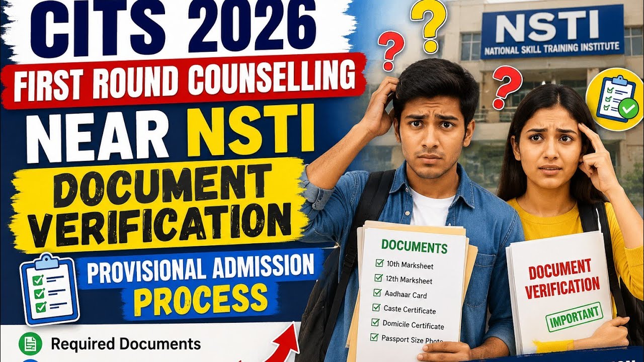 CITS 2026 First Round Counselling | Near NSTI Document Verification | Provisional Admission Process
