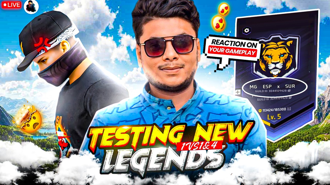 Guild Test Live Reaction On Gameplay With Civilian Gaming #freefire #gaming #guildtest