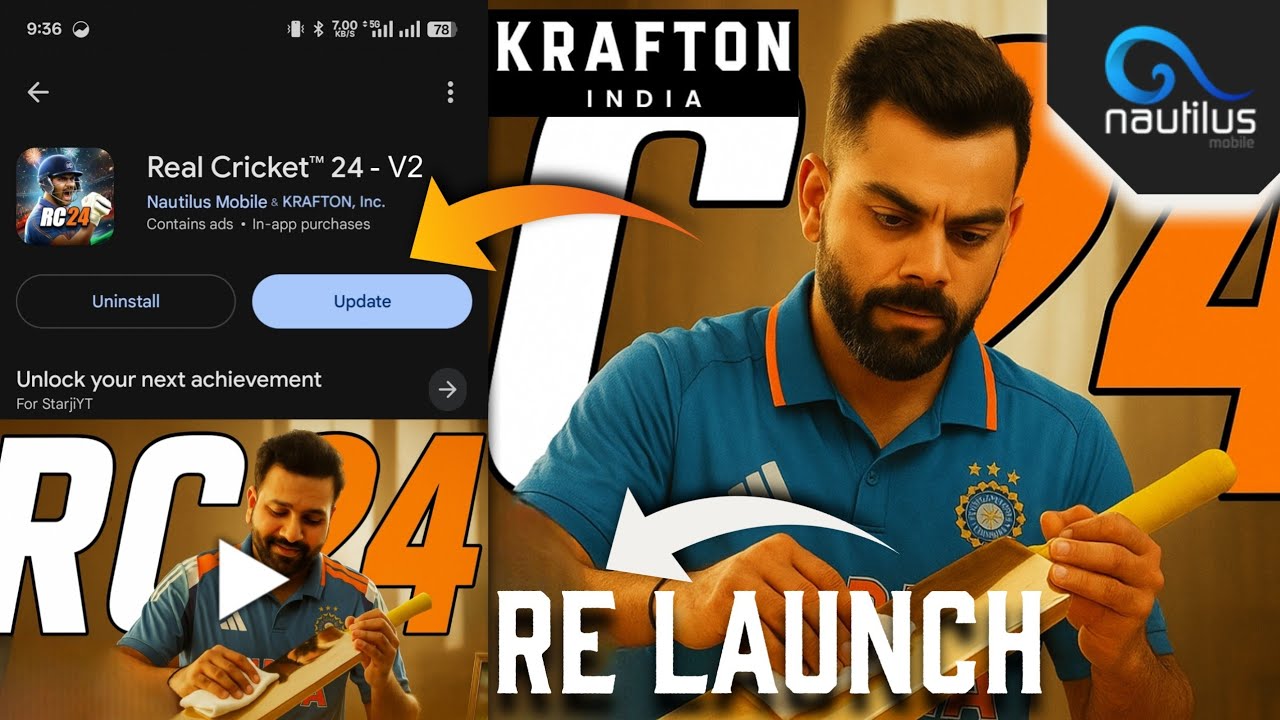 Real Cricket 24: Version 2 Playstore 😱 Official Trailer 😍 RE Launch | Big Update & Ui, Gameplay