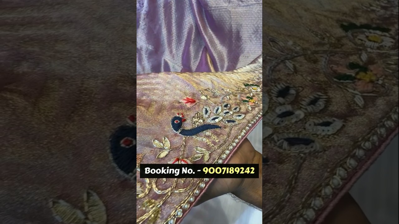Pure Hand Zardosi Work Saree @ Wholesale Price - Tulsi Boutique Kolkata #kolkatahandworksaree