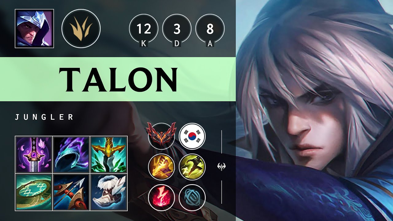Talon Jungle vs Zed - KR Grandmaster Patch 25.10