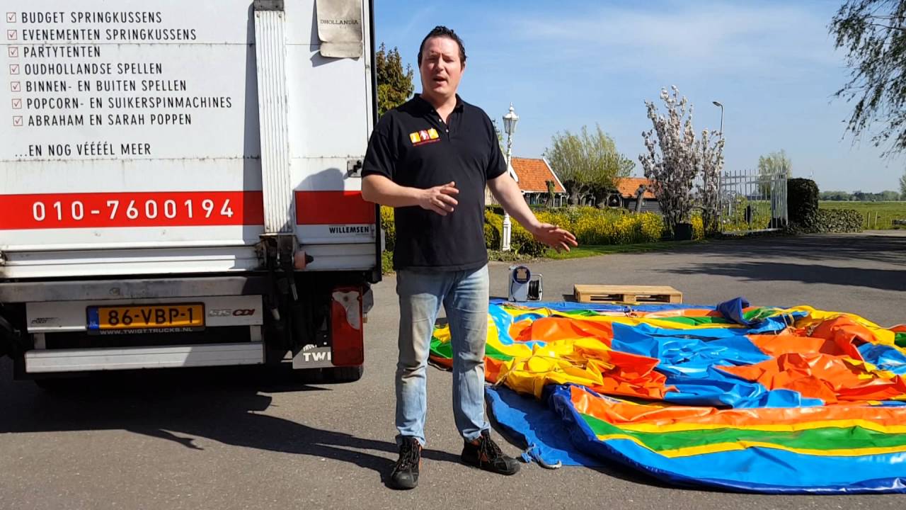 springkussen opbouwen de feest verhuurder