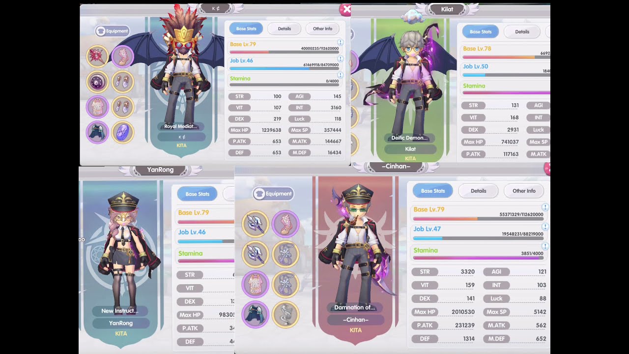 KVM MET CINHAN | KC | VALRATH | GENNOSUKE | YANRONG | KILAT | ELAINE R | MANA.FERNANDO