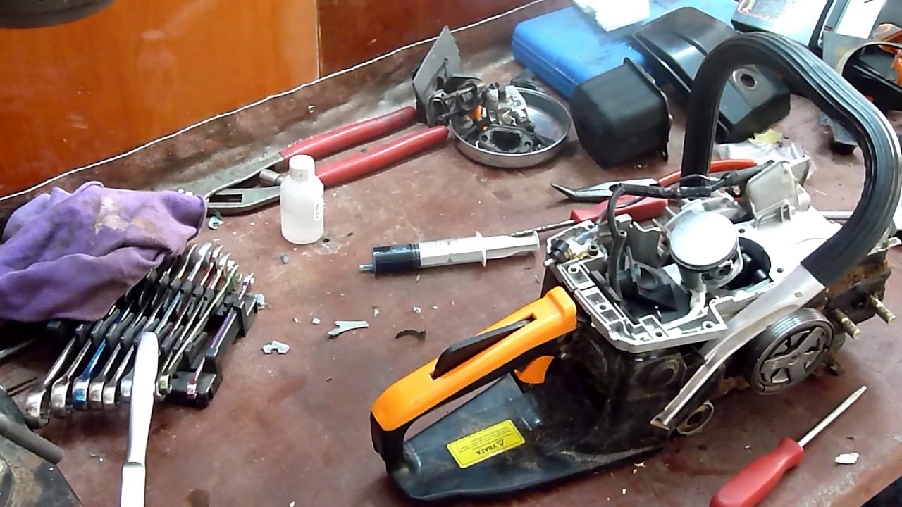 schimbare set motor la drujba chinezeasca