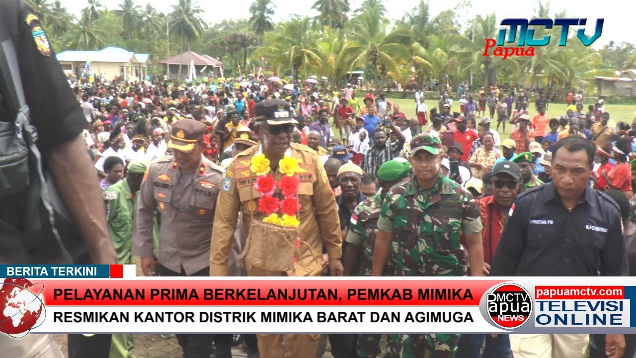 Pelayanan Prima Berkelanjutan, Pemkab Mimika Resmikan Kantor Distrik Mimika Barat dan Agimuga