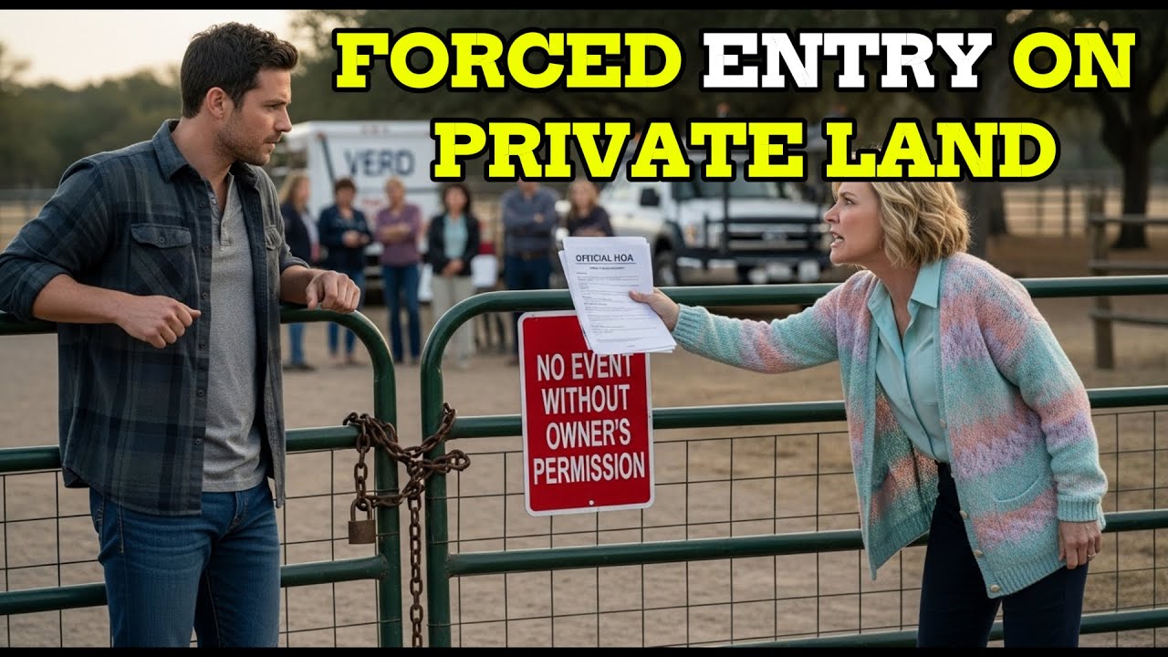 HOA Karen Claimed She Reserved My Ranch for 150 Realtors — I Locked the Gate and Called the Cops