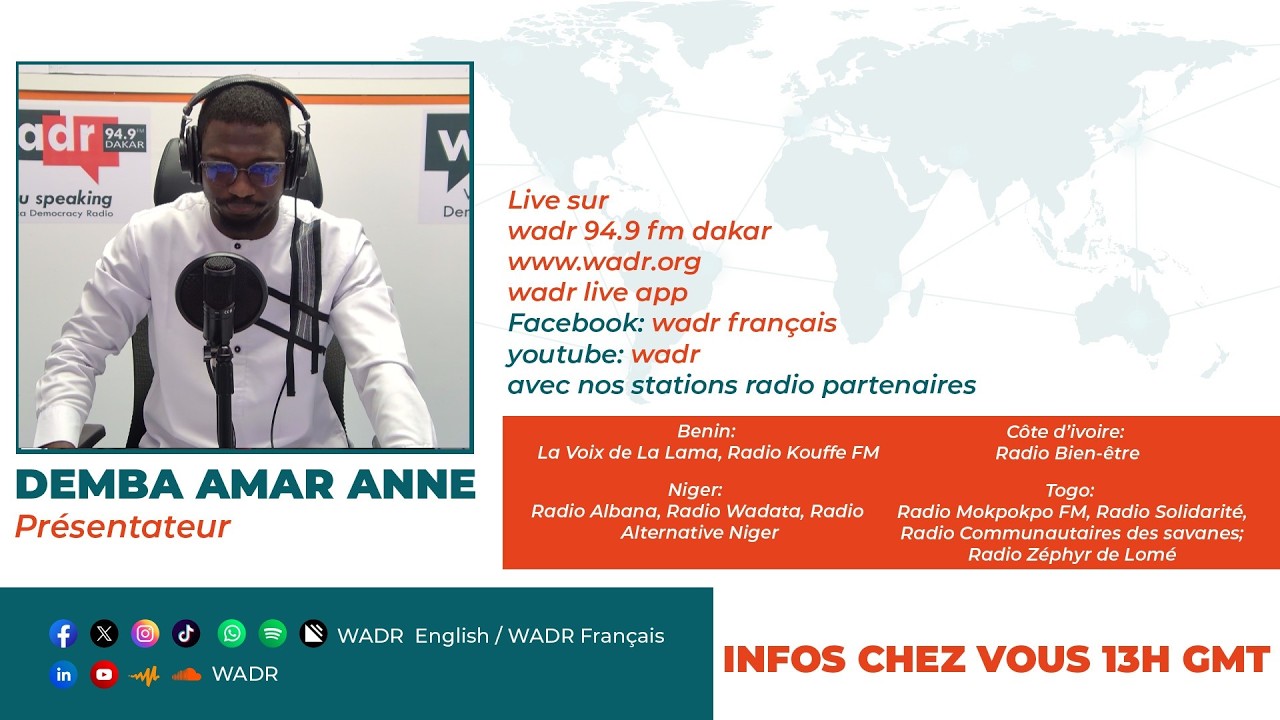 🔴🎥WADR INFO CHEZ VOUS DEUXIEME EDITION /13/03/2026