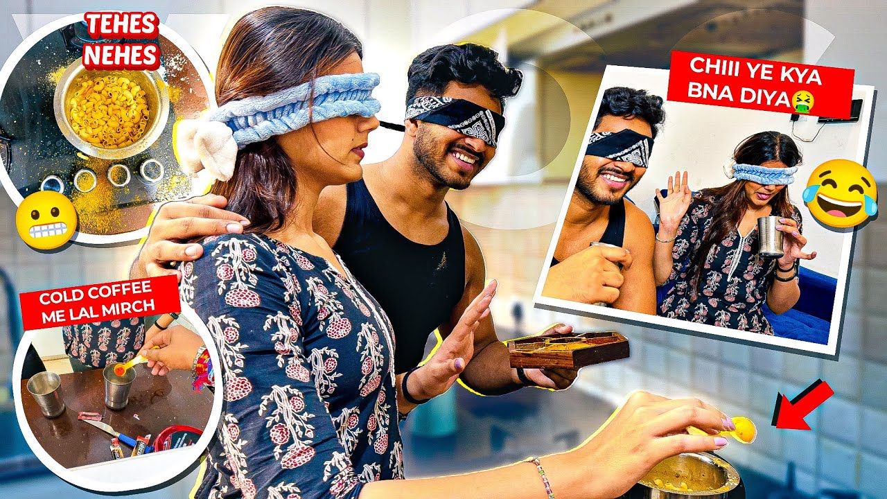 Making food blindfolded 🫣 | Nitesh Paswan