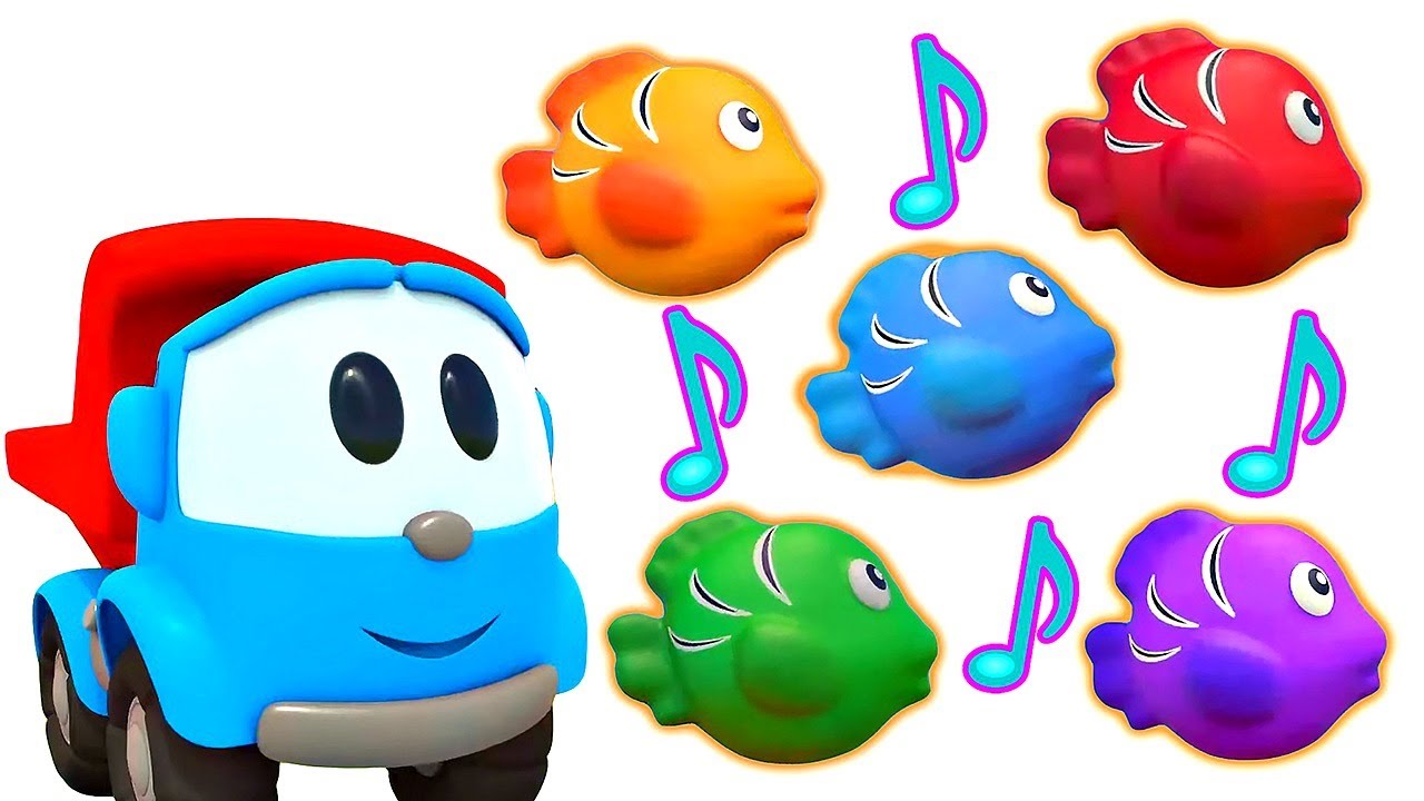 Cante com Léo, o caminhão, e aprenda a contar peixinhos e aranhas! Música infantil animada