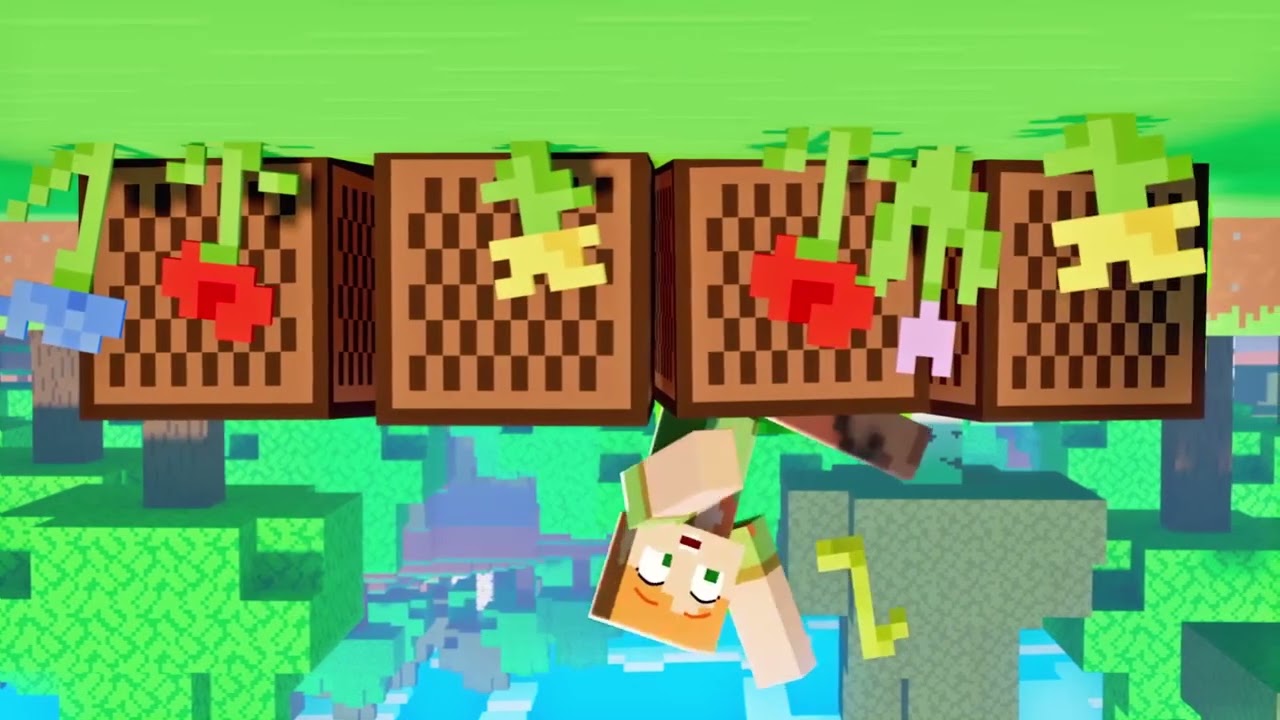 ''ANGRY ALEX'''🎵 [VERSION A] Minecraft Animation Music In Upside Down Effect