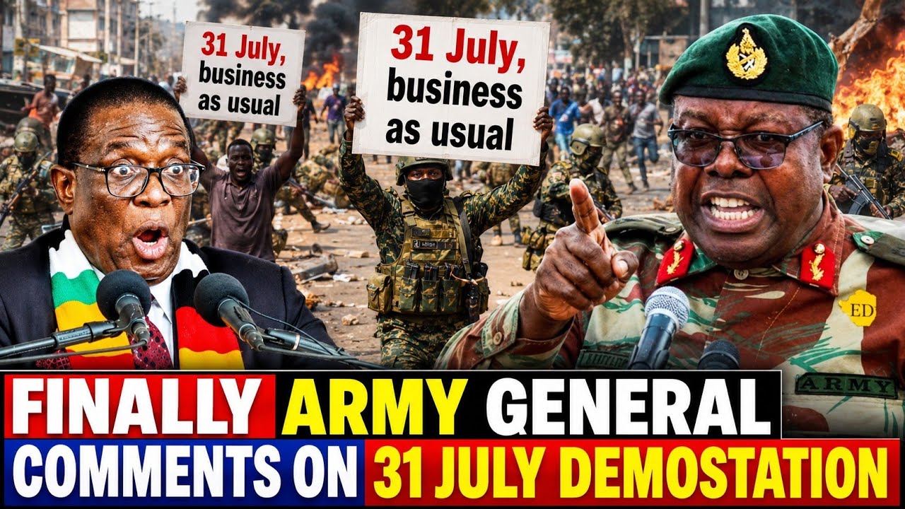 Mnangagwa In Panic As Army Generals Comments On 31 July Demostation😳
