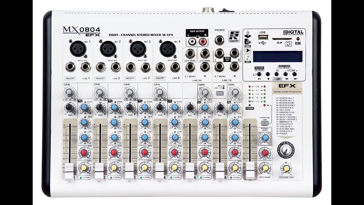 Mesa de Som Staner MX0804 (Teste)