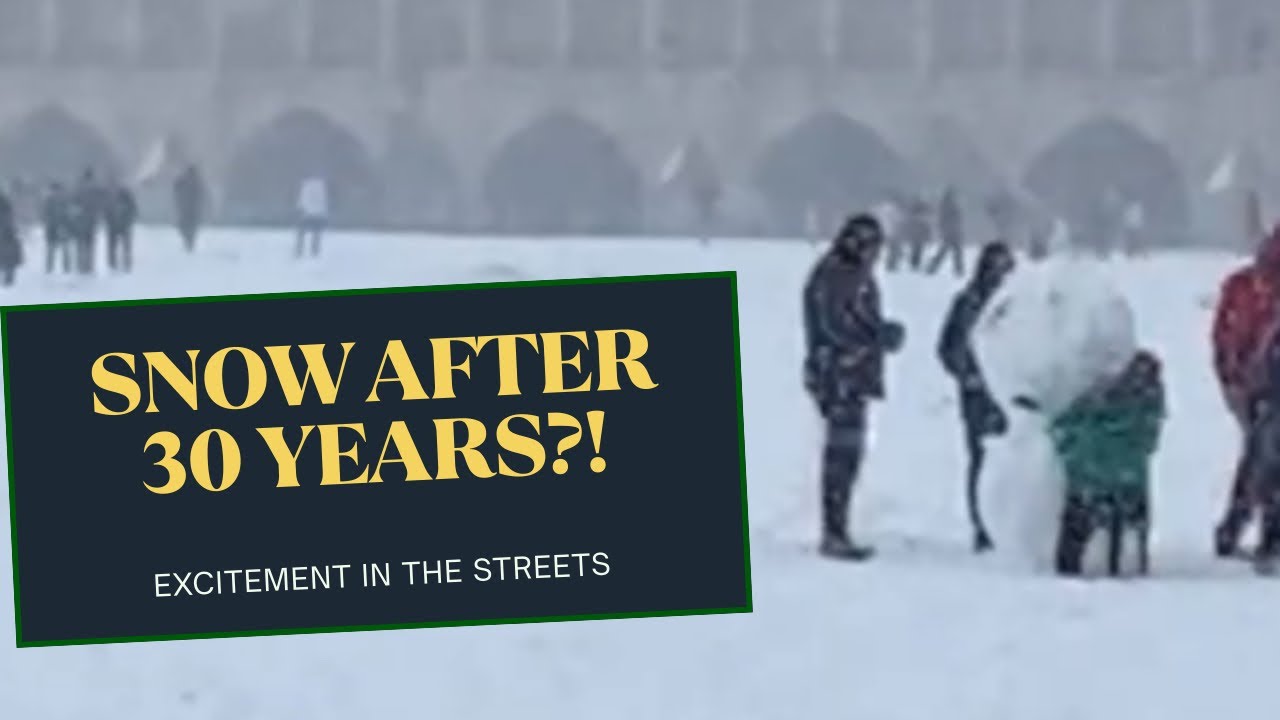 Snow Returns to Iran After Years of Drought | Calm Winter Walk in Isfahan