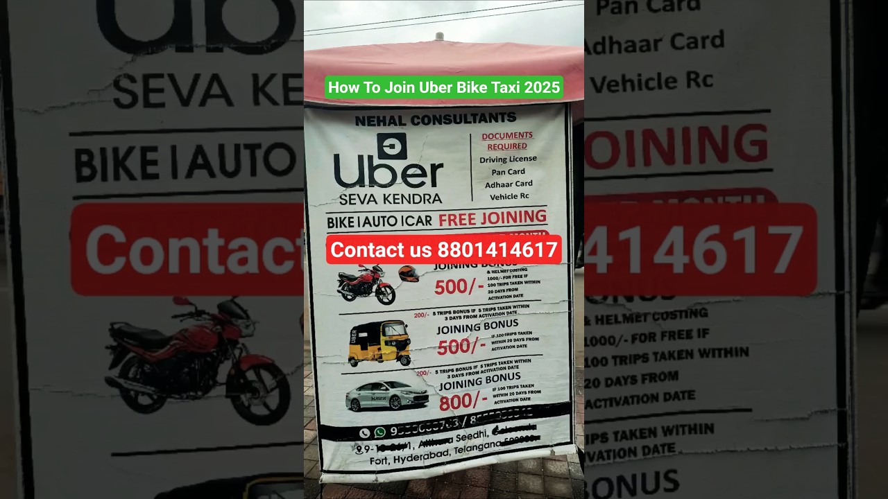 How To Join Uber Bike Taxi 2025 #ubermoto #uberbiketaxi #uberbike #uberauto #ubercab #ola