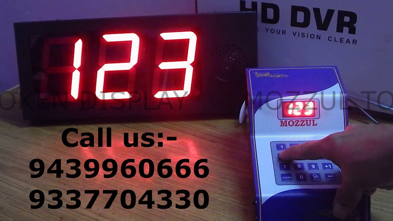 #Token Number System # token display unit #token printing machine # token display system with voice