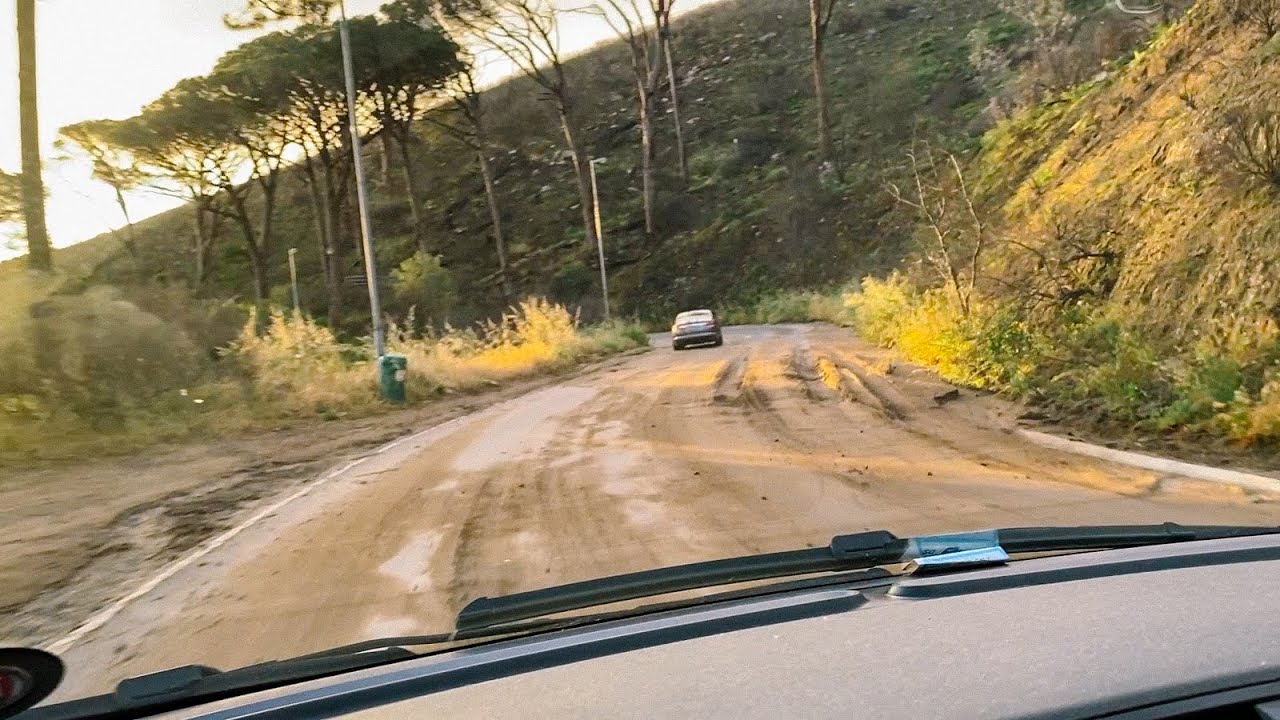 A fraction of this vlog has footage of a landslide (post slide).