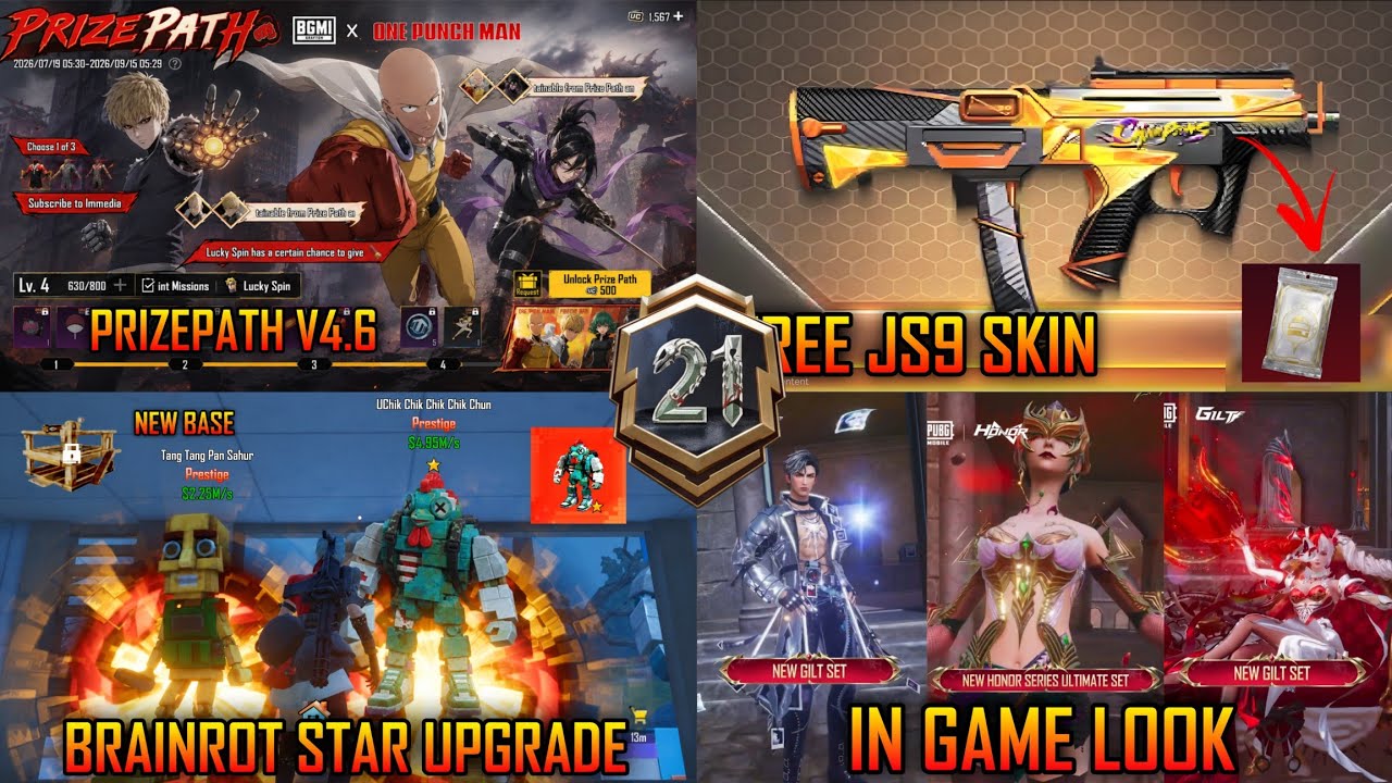 One-Punch Man Prizepath | Free JS9 Skin | Next Ultimate Set IN Game Look | Brainrot Update V4.6