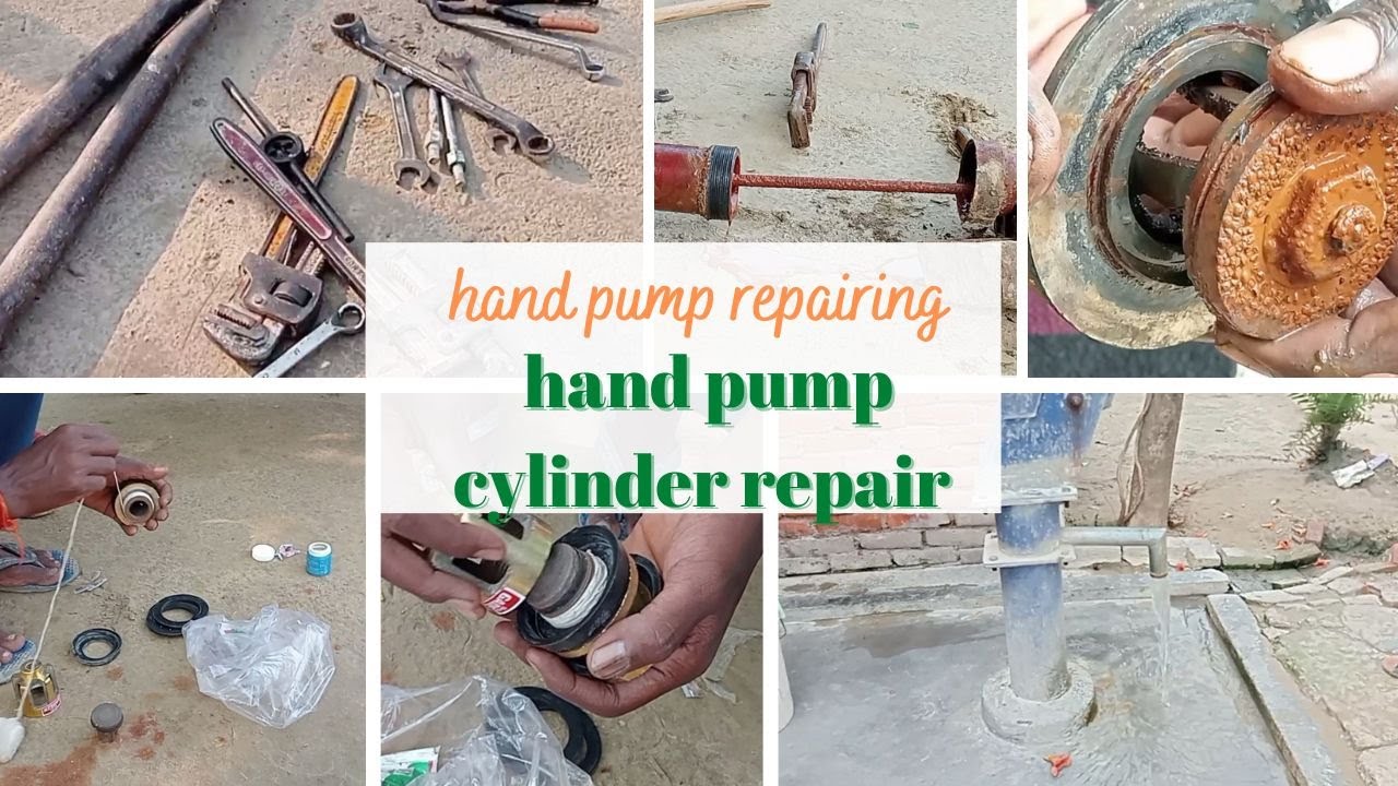 hand pump repairing || hand pump assembling || hand pump cylinder repair