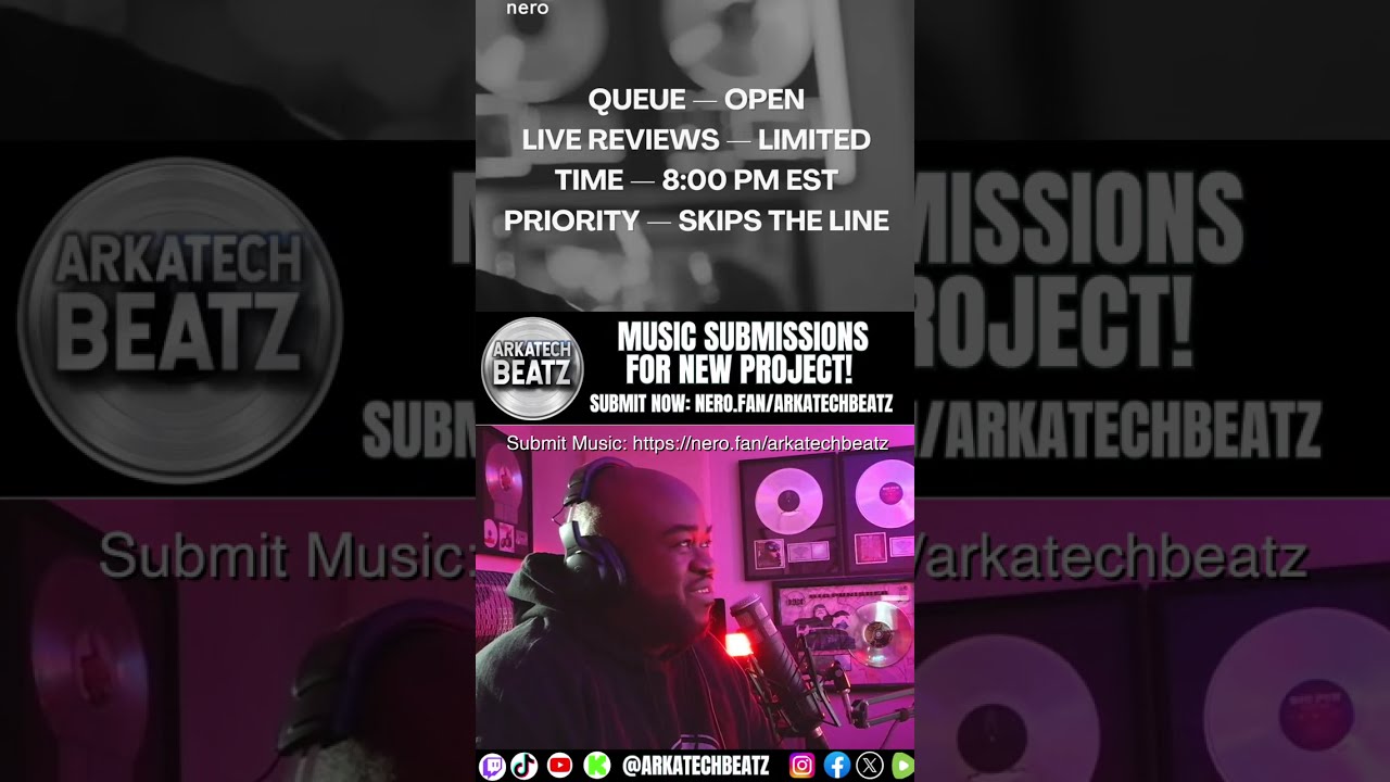 MUSIC SUBMISSIONS FOR NEW PROJECT!  SUBMIT BEATS AND SONGS (Portrait)