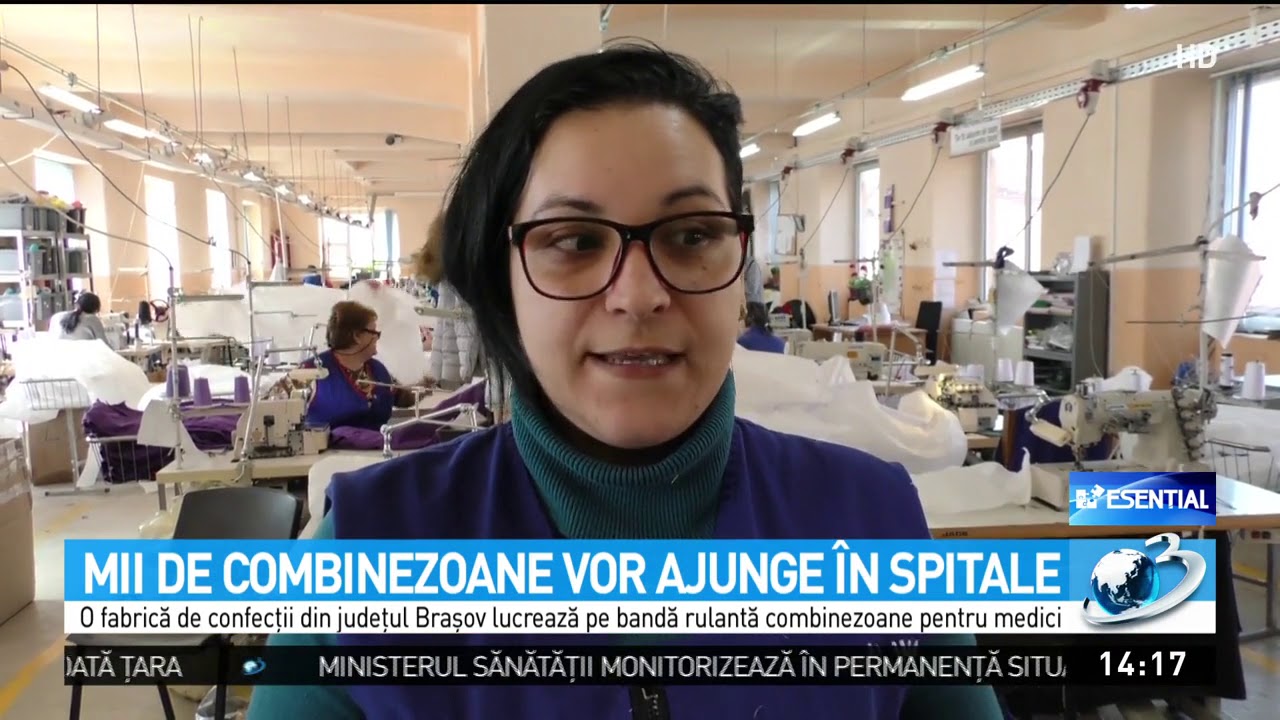 O fabrică de confecţii din Codlea croieşte combinezoane pe bandă rulantă