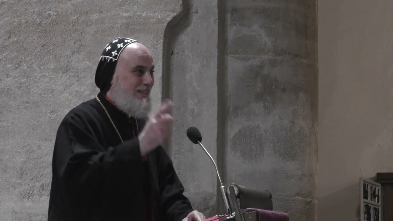 Vortrag Seiner Eminenz Mor Philoxenus über das Ninve-Fasten in der Mor Afrem Kirche in Göppingen.