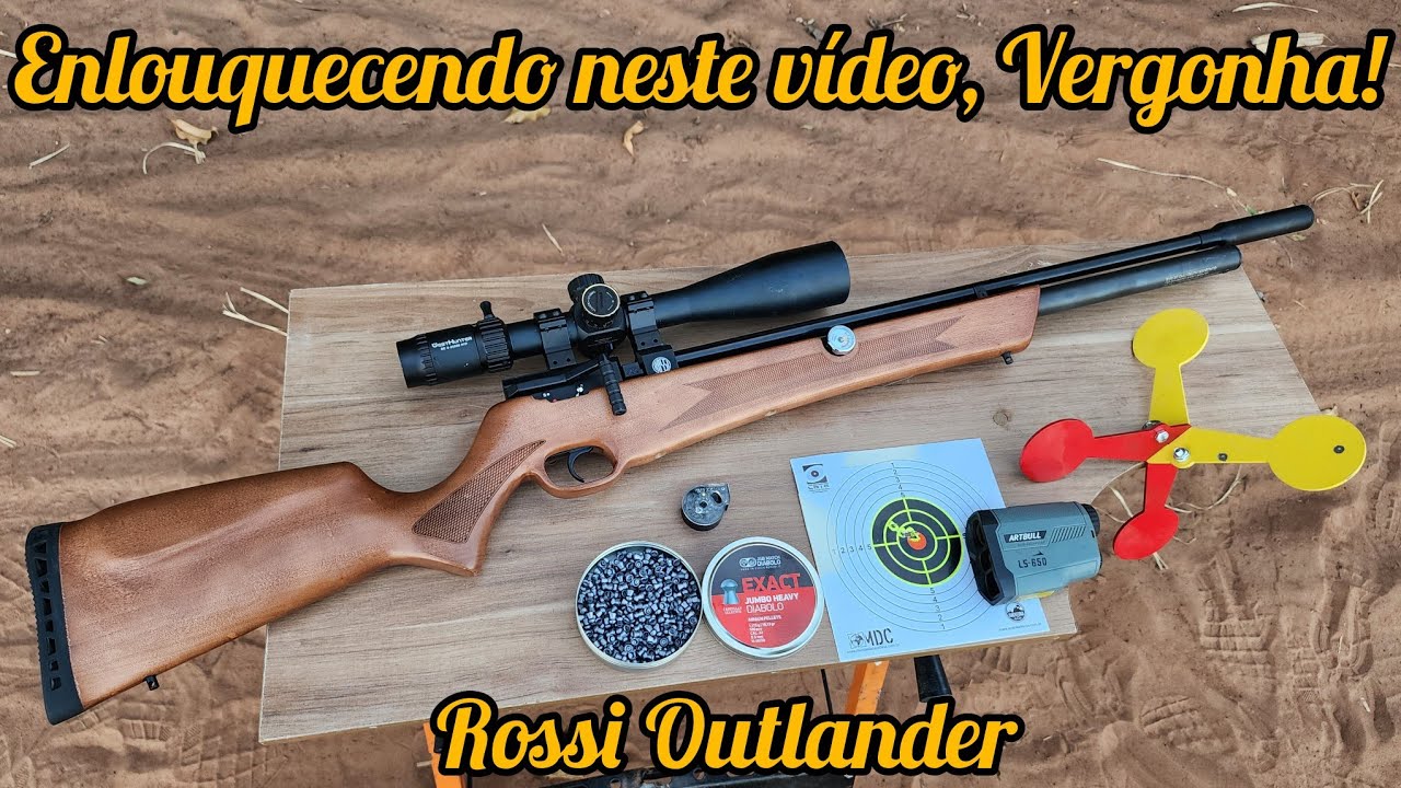 ROSSI OUTLANDER COM VALVULA REGULADORA LUNETA WHESTHUNTER 6-24X50FFP CHUMBOS JSB DE 18,13 GRAINS