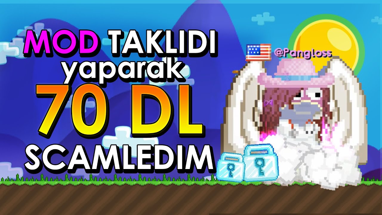 MOD TAKLİDİ YAPARAK 70 DL SCAMLEDİM!! - GrowTopia Türkçe