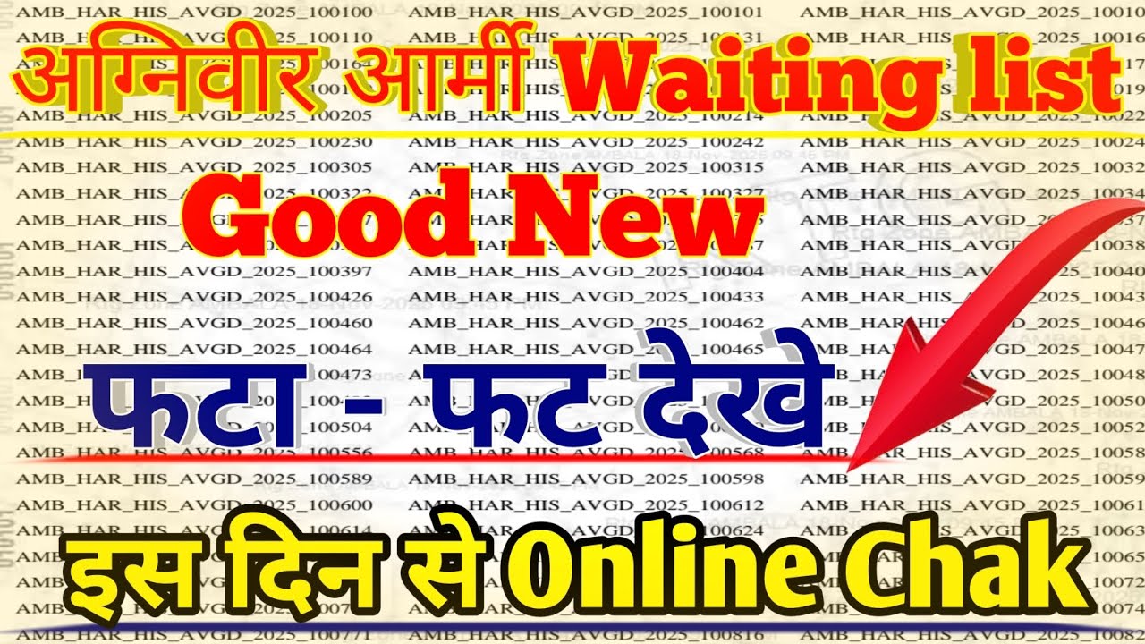 Agniveer Army Waiting List Kab Aayegi ||  Agniveer 2nd List || आर्मी वेटिंग लिस्ट अपडेट