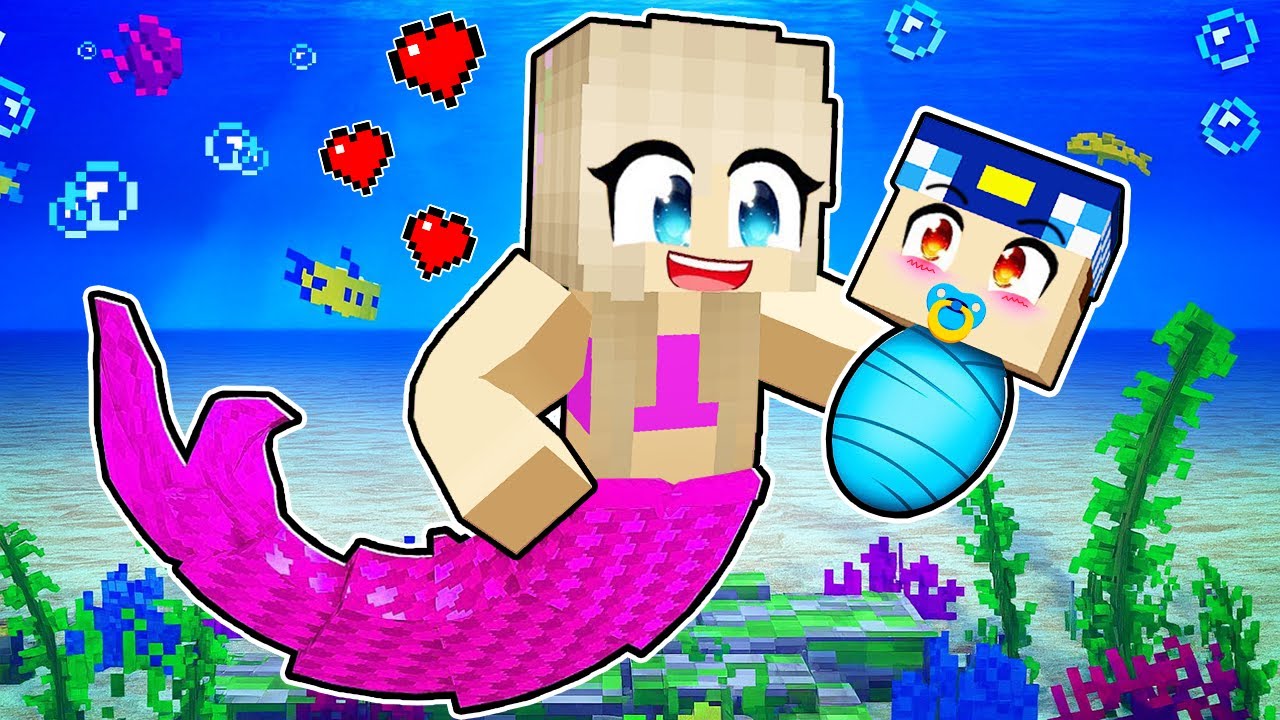 DENİZ KIZI ANNESİ OLDUM! Minecraft
