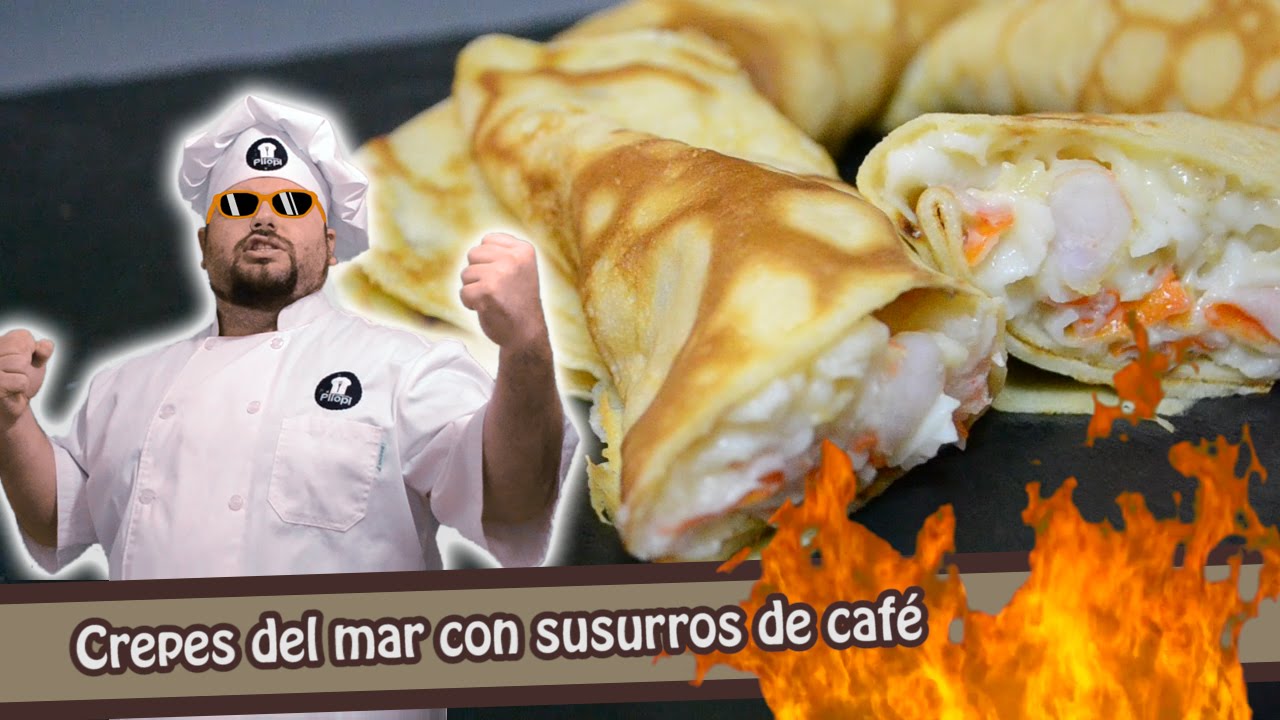 Crepes de pescado al aroma de café