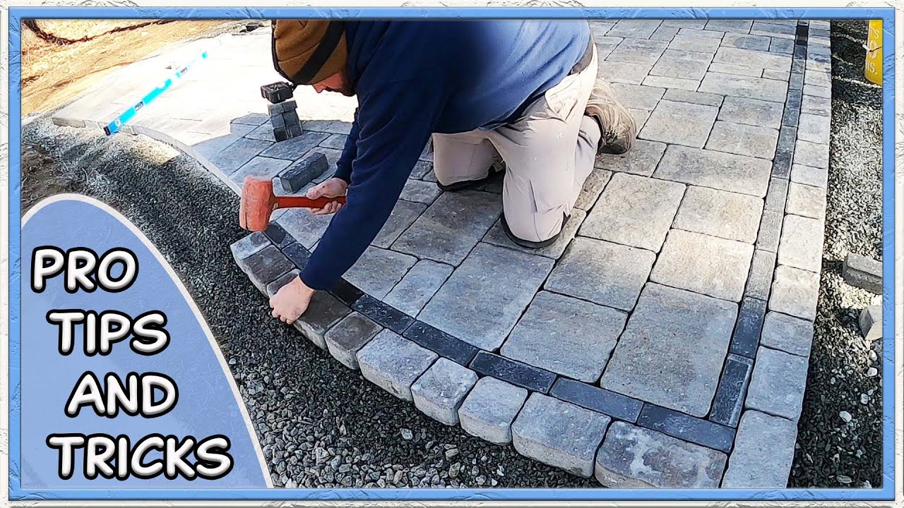 How To Cut & Install Curved Border Pavers