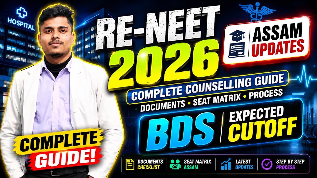 ReNEET 2026 Assam BDS Expected Cutoff | Counselling Updates & Seat Matrix | Documents?? #neet2026 