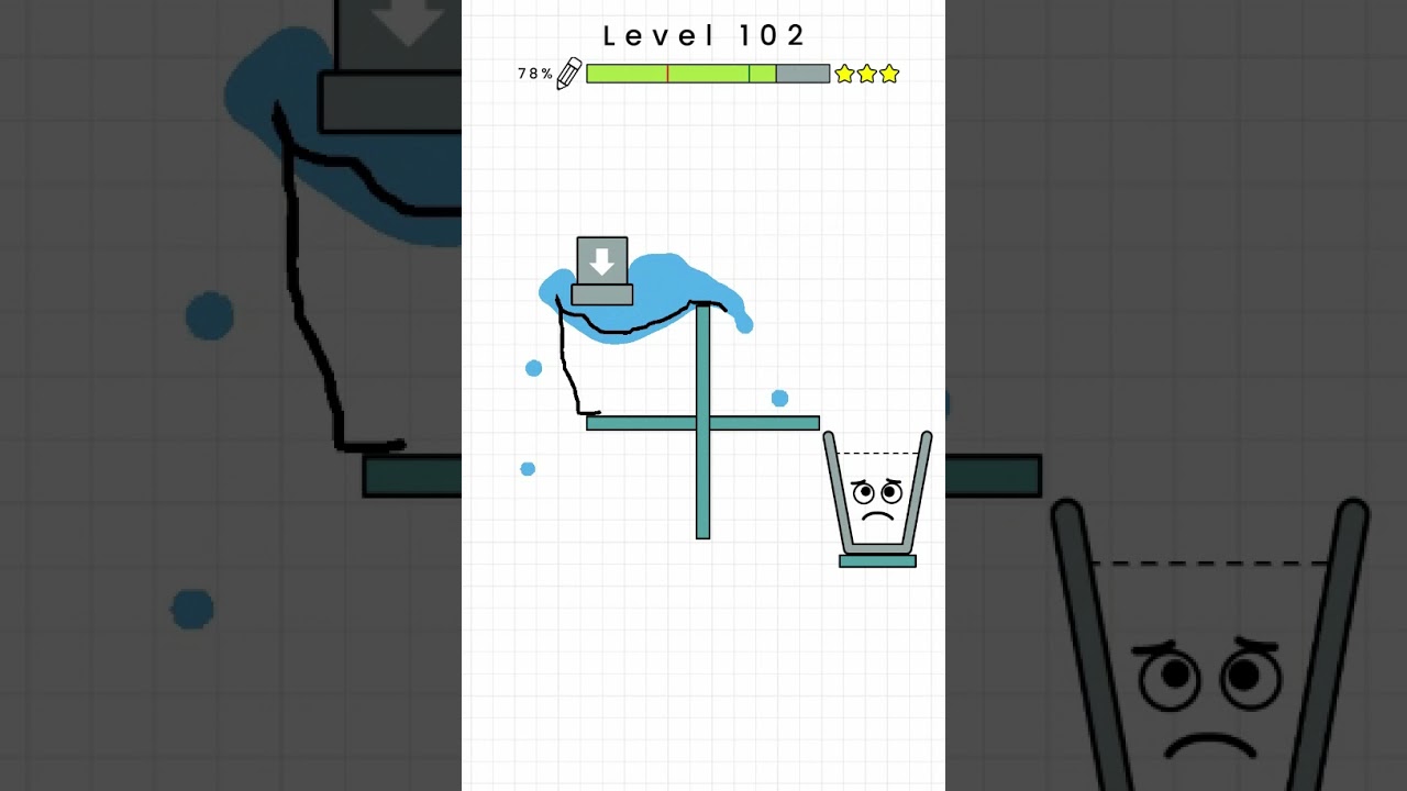 Happy Glass - Level 102. Three Stars Solution. Gameplay Walkthrough