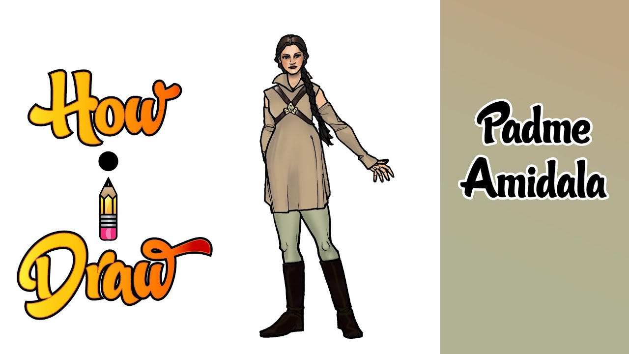 How I Draw PADME AMIDALLA from STAR WARS EPISODE III REVENGE OF THE SITH