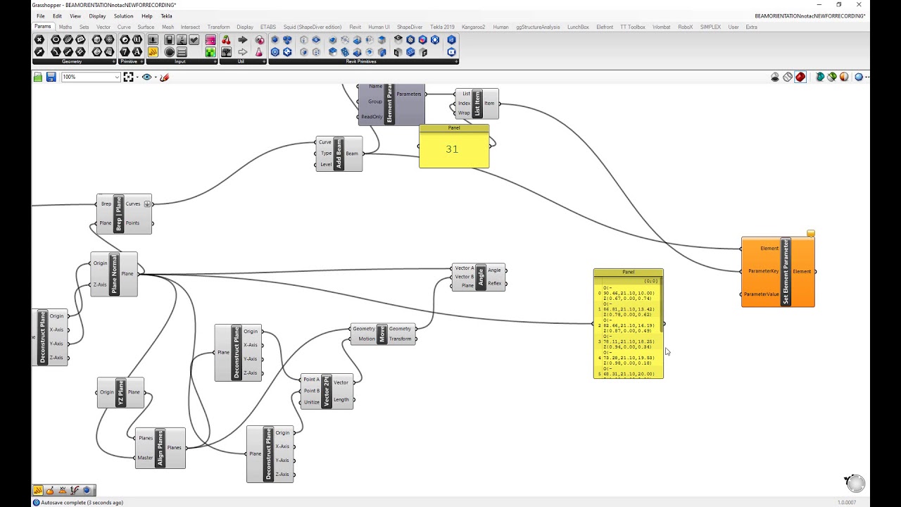 Orient Structural Revit Beams to a Curved Roof Using Rhino.Inside.Revit and Grasshopper 3D