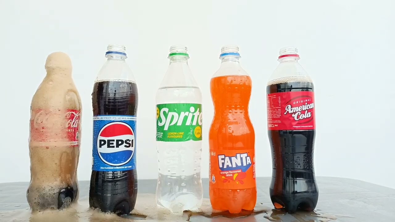 Experiment: Mentos vs Coke, Pepsi, Sprite, Fanta, American-cola