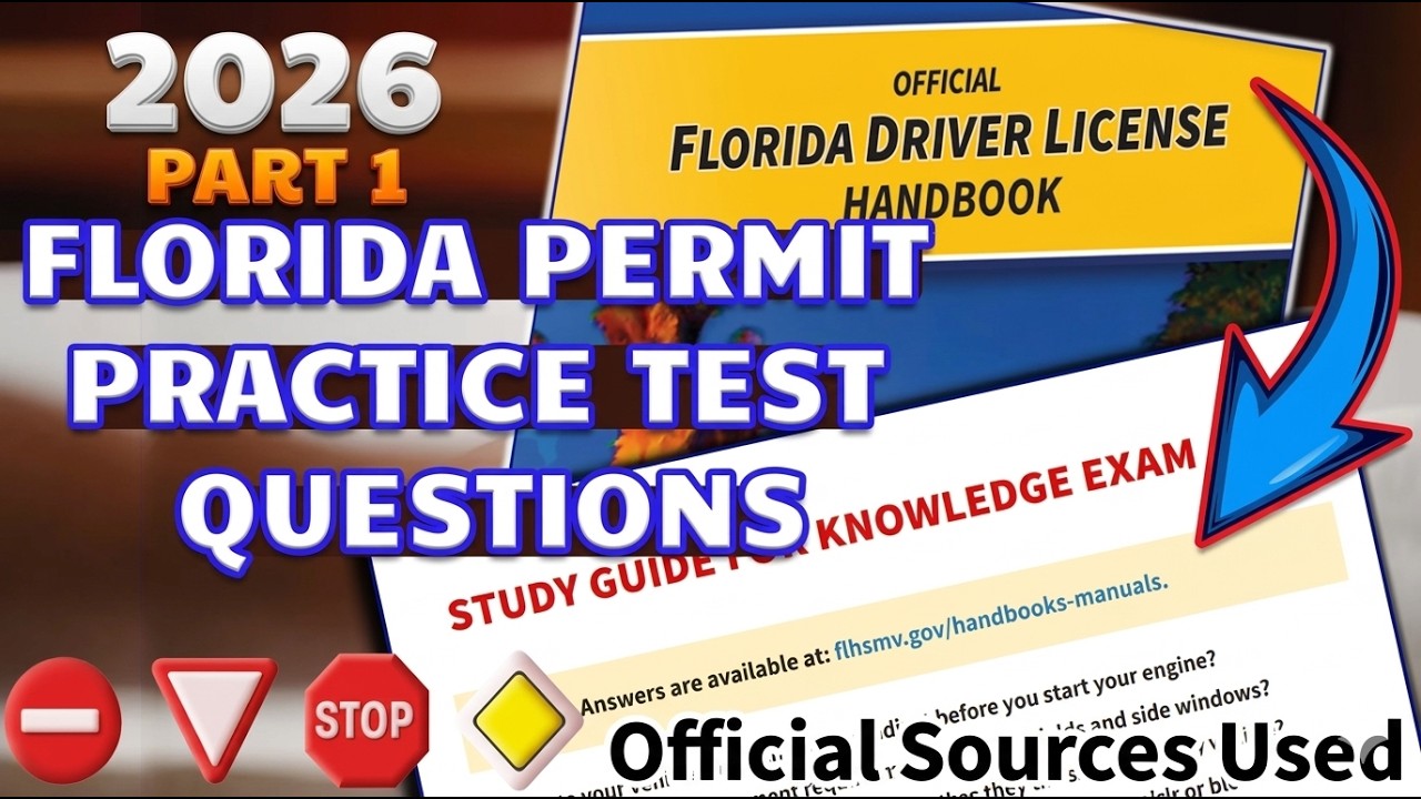 Florida Permit Test Real Questions 2026 | Florida Drivers Handbook 2026 | PART 1