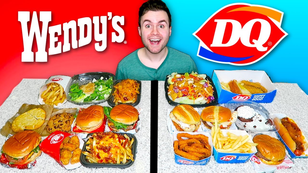 Dairy Queen VS. Wendy's! - Fast Food Menu TASTE TEST!