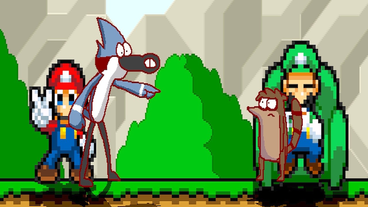 TEAM Mordecai & Super Better Mario V4.1 vs TEAM Rigby & Super Better Mario V4.0 | Epic ShowDown!