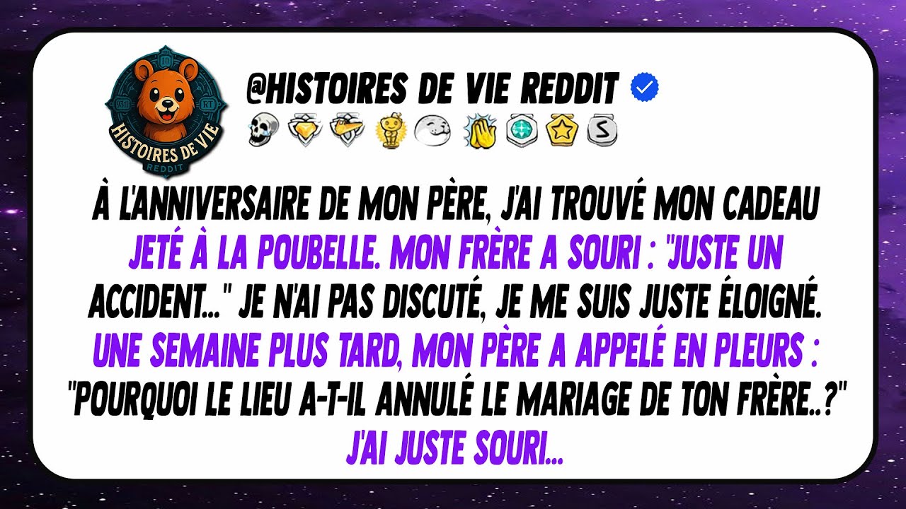 À l'anniversaire de mon père, j'ai trouvé mon cadeau à la poubelle – mon frère ricana.