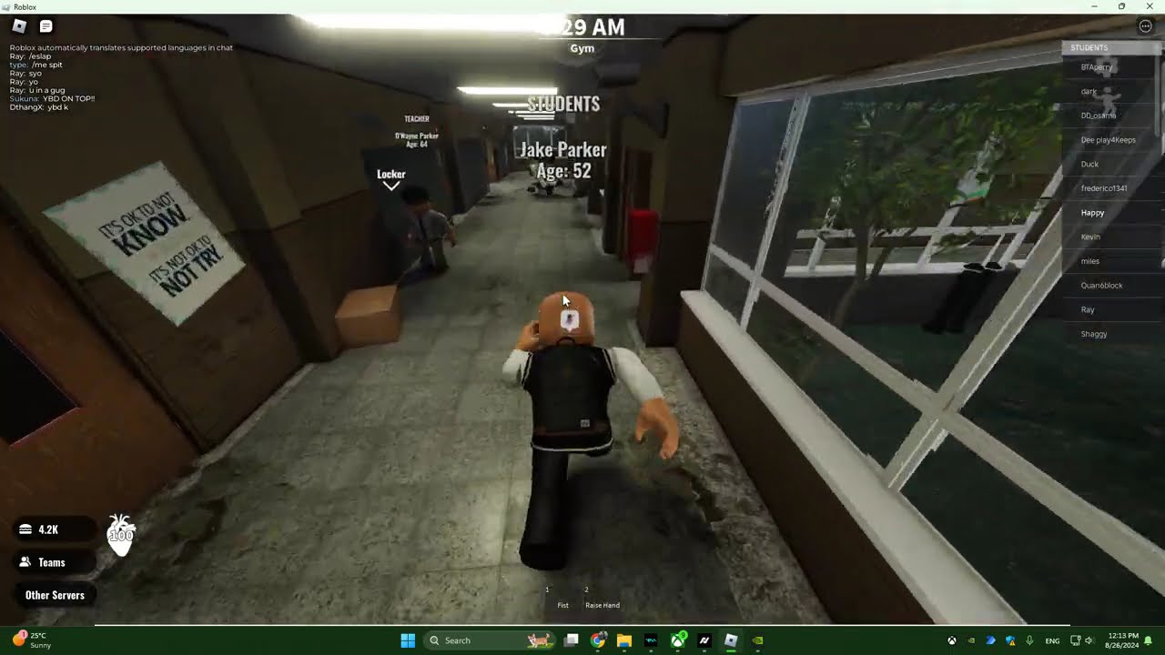 How to get knifes and other weapons in School rp v3.