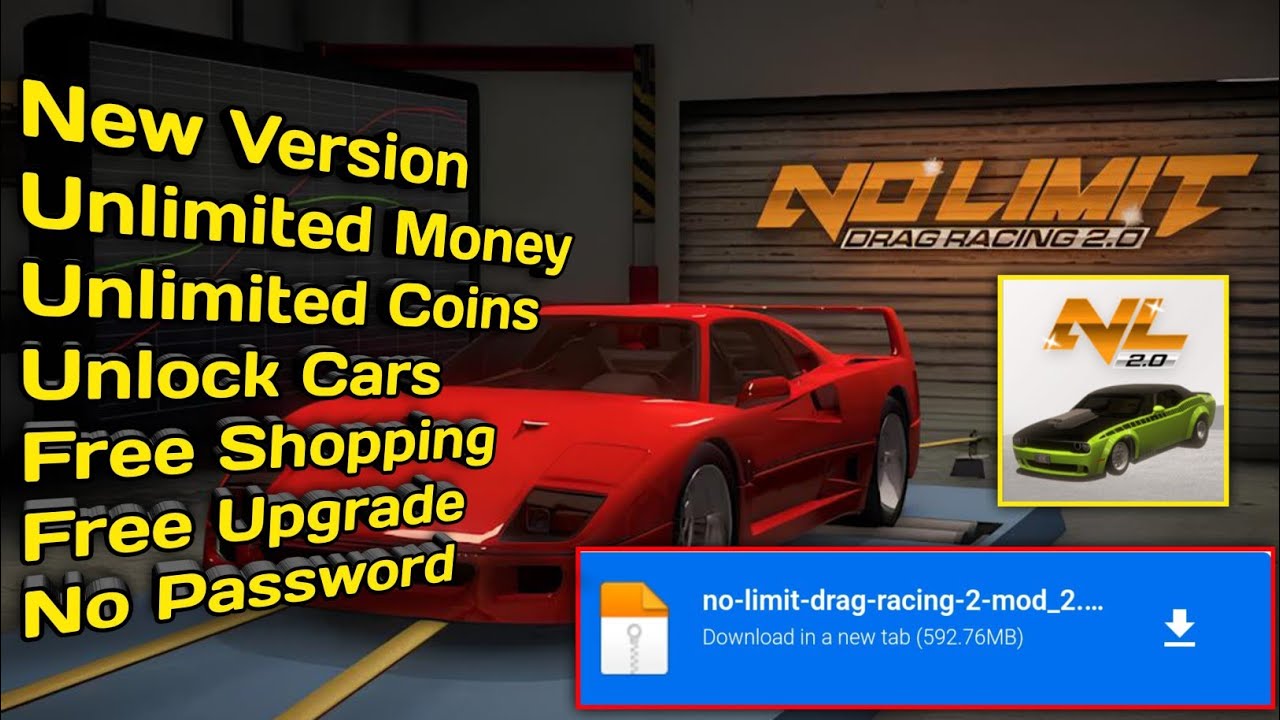 No Limit Drag Racing 2 Mod 2026 v2.9.2 - Unlimited Money & Unlimited Coins